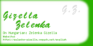 gizella zelenka business card